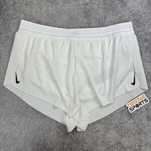 Nike Dri-Fit ADV Aeroswift 3" Running Shorts Womens Size Large White FN2328-100